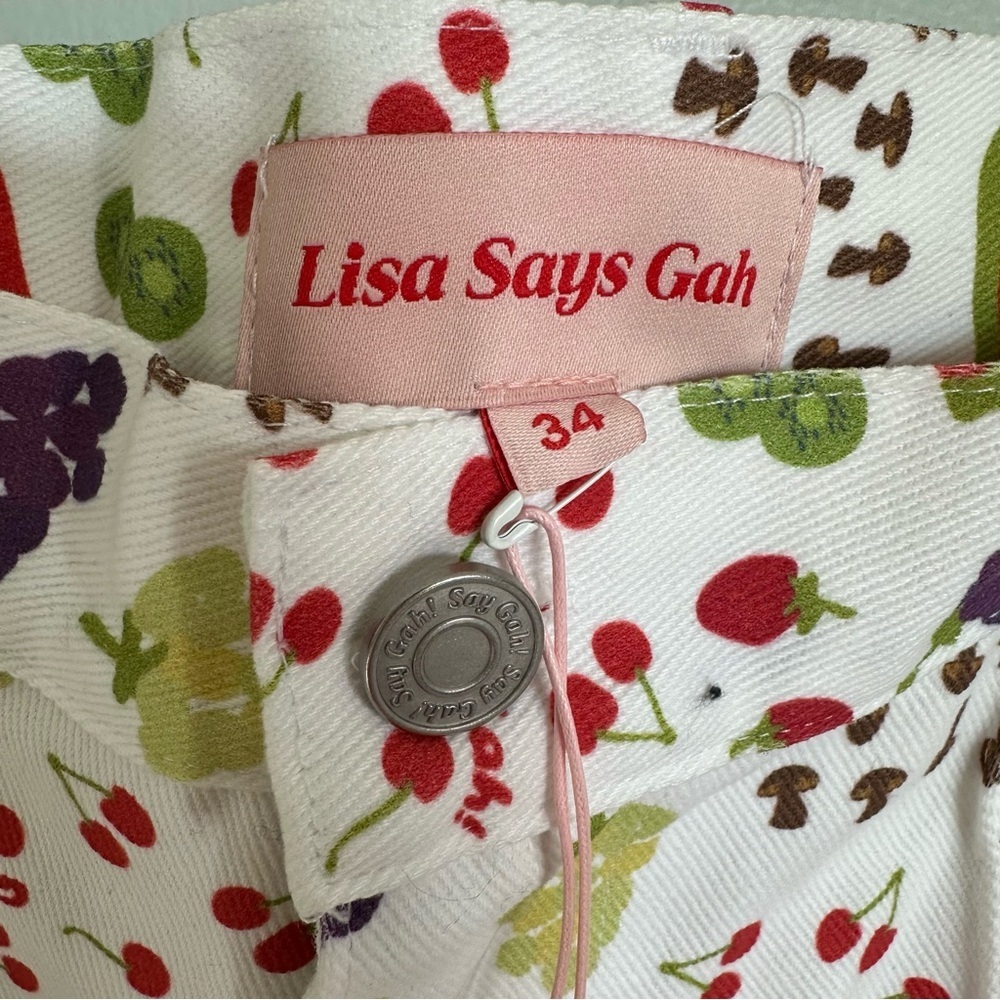 Lisa Says Gah Farmers Market Print Wide Leg Robyn Jeans - Picture 12 of 13